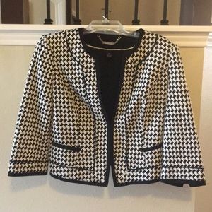 WHBM houndstooth crop blazer size 12